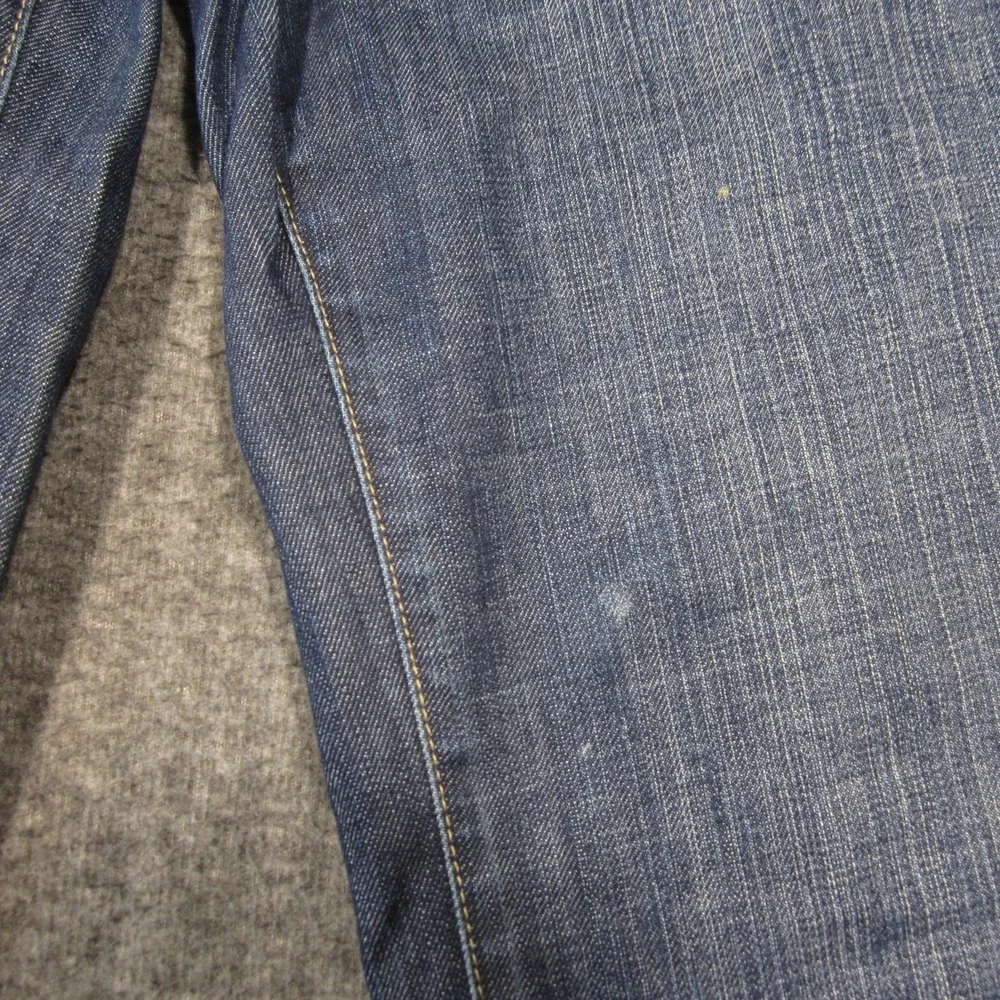 Vtg Talbots‎ Stretch Jeans 12 Blue Denim High-Rise Embroidered Straight Boho Y2K